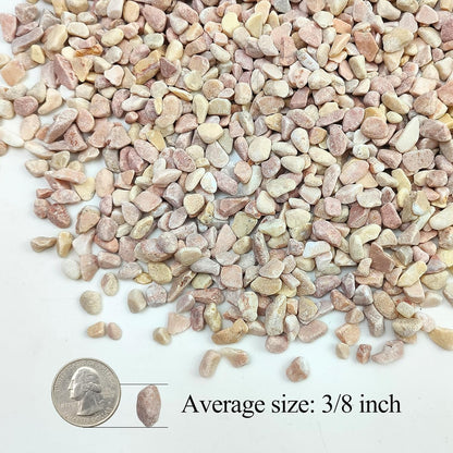 20lbs Peach Pebbles for Plants, 3/8inch Small Rocks for Succulent Cactus Plants, Natural Polished Pebbles, River Rocks for Plants, Vases, Garden