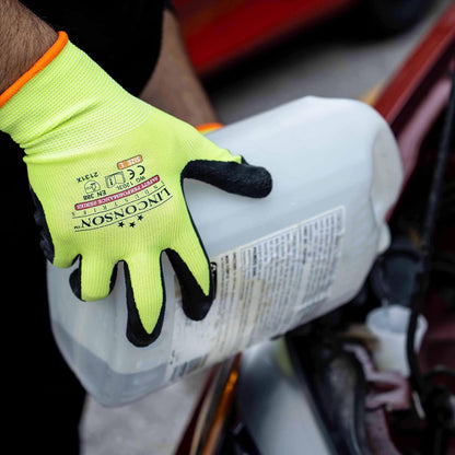 linconson 12 Pack Safety Performance Series Construction Mechanics Wrinkle Latex Work Gloves