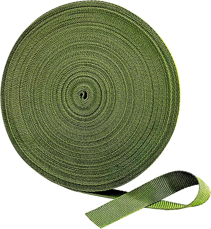 120 Feet Green Tree Tie Strap 1 Inch Wide Tree Support Straps 1,980Lbs Strength Tree Staking Straps Garden Tie for Outdoor Use, Plant Support Ties, Green Tree Tie Rope for Straightening Supplies
