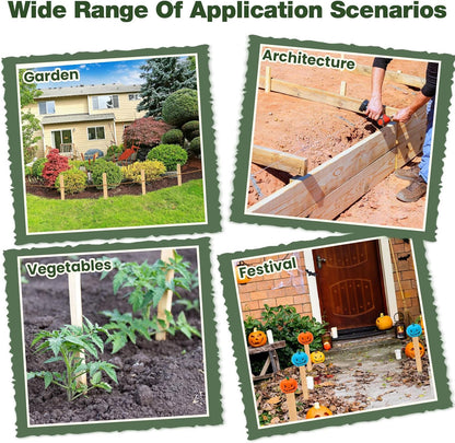 20 Pieces Wooden Garden Stakes 18 Inch Grade and Survey Stakes Wooden Garden and Sign Posts for Plant Support Silt Fence Yard Farm Survey Boundaries Baselines