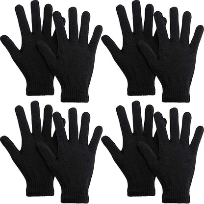 SATINIOR Magic Winter Gloves Unisex Gloves Knit Stretchy Mitten Full Fingers Warm Mitten for Men Women Sports