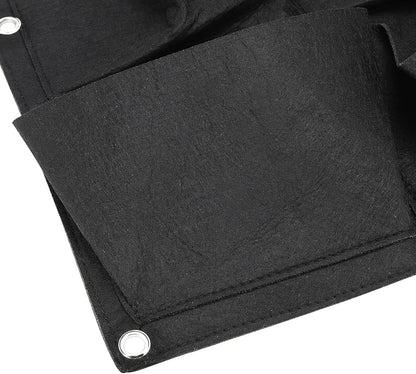 ZOENHOU 2 Pack Total 36 Roomy Pockets Horizontal Garden Planter, Waterproof Wall-Hanging Flower Pot Bags, Felt Wall Mount Balcony Planter Pouch for Herbs, Succulent, Flowers and Vegetables