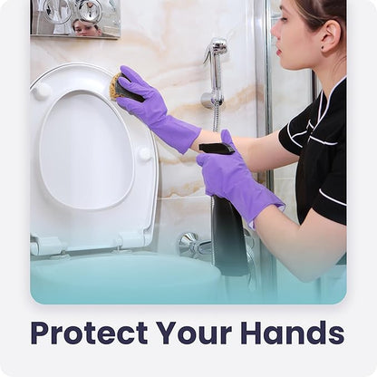 FMP Brands 3/6/12/60 Pairs Cleaning Gloves, Waterproof Rubber Gloves for Washing Dishes, Non-Slip Latex Dishwashing Gloves