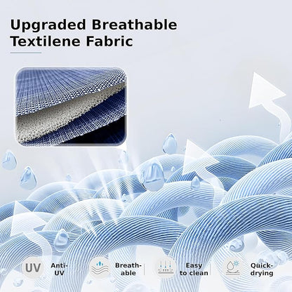 MFSTUDIO Patio Table and Chairs Set of 4, Outdoor Dining Set with Round Table and Swivel Chairs, Patio Furniture Set for Deck, Backyard, Poolside & Garden