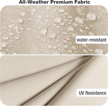 Joyside Outdoor Chair Cushions Set, 22x25/22x24 Inch Patio Furniture Deep Seat Cushions, Water Resistant & Thick Cushion, Outdoor Replacement Cushions for Seat and Sofa (Beige, 3 Set)