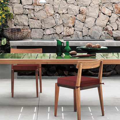 Sunbrella Square Corner Seat Cushions, 18.5" x 16" x 3", Set of 4, Indoor Outdoor Water Repellent Universal Chair Pads with Ties for Patio Furniture, Garden Dining Chairs, Spectrum Brick