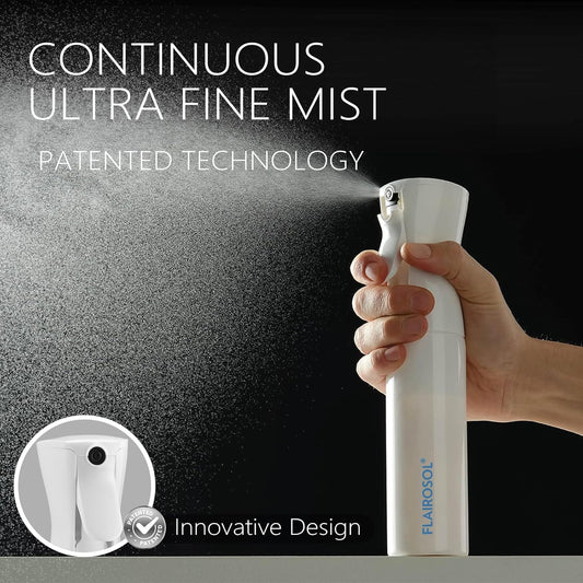 FLAIROSOL - The Original, Plant Mister Spray Bottle, 300ML Fine Mist Water Sprayer for Plants, Gardening, Cleaning,10.1oz (White Bottle - Blue Print)