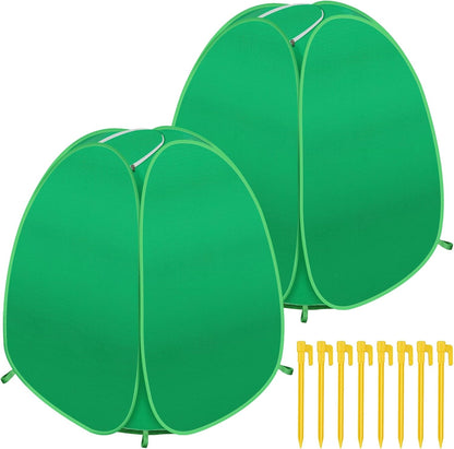 2 Pack Plant Covers Freeze Protection, 28x28x33 Winter Shrub Frost Covers for Outdoor Plants, Warm Plant Protectors Tent for Protecting Fruit Tree Potted Plants and Shrub from Freezing Animals Eating