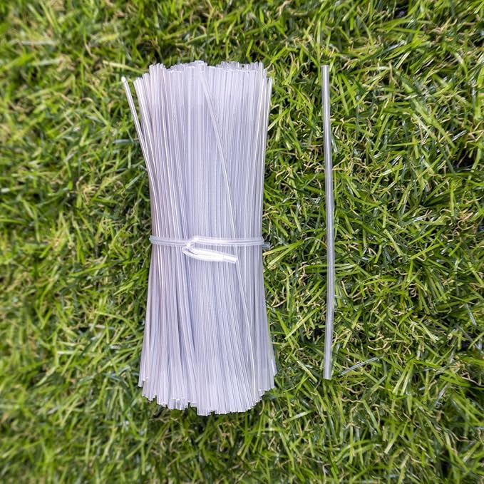Plastic Clear 4" Twist Ties, Reusable Cable Ties,Long Garbage Bag Twist Ties, Trash Bag Coated Ties, Twisty Ties for Organizing, Plant Hollding, Office, Christmas Tree (500 Pcs/4 inch/10cm)