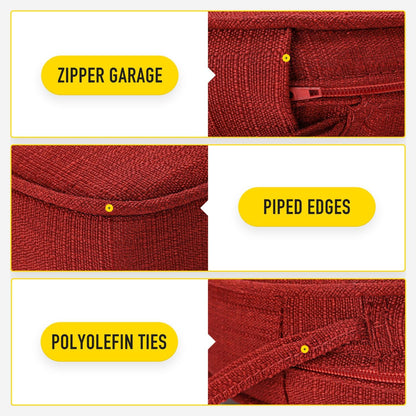 SUNROX Gel Memory Foam Chair Cushions, FadeShield Water-, Stain-Resistant Durable Reversible Seat Cushion Pads with Ties for Indoor/Outdoor Kitchen Dining Office, 19"x19", Set of 4, Burgundy