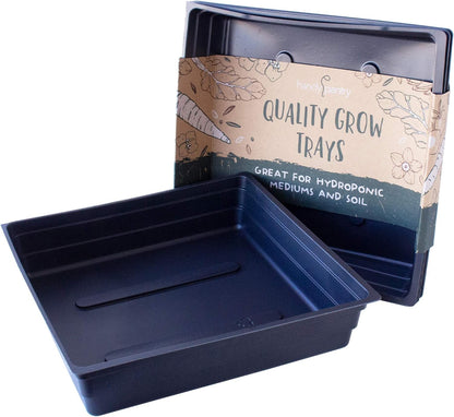 5-Pack 10x10 Garden Growing Trays Without Drain Holes - 10" x 10" Plastic Plant Trays No Holes - Wheatgrass Sprouting Tray, Microgreens Seed Tray, Hydroponic Trays, Nursery Flats, Greenhouse Supplies