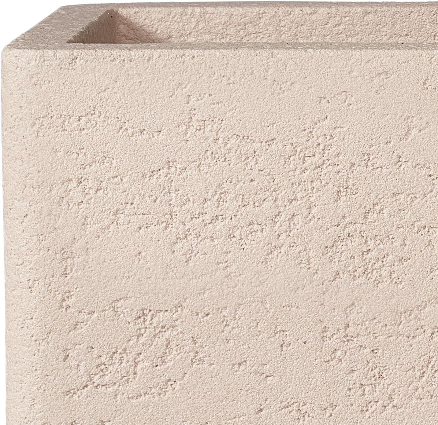 31 Inch Rectangular Concrete Planter,Durable All-Weather Use with Drainage Holes,Large Rectangular Planter for Outdoor Indoor Plants