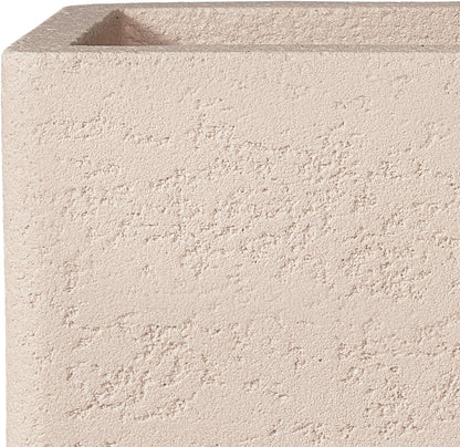 31 Inch Rectangular Concrete Planter,Durable All-Weather Use with Drainage Holes,Large Rectangular Planter for Outdoor Indoor Plants