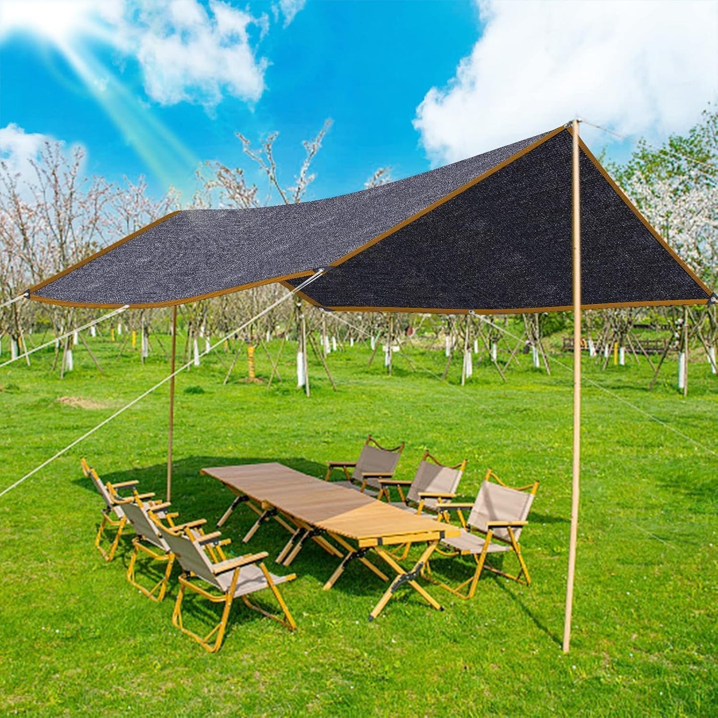 Shade Cloth - for Garden Plants Greenhouse, 70% Sunblock Shade Neting -for Outdoor Garden Pergola Patio Lawn Pool, Easier to Hang Sun Protection Neting Covers for Kennel Chicken Coop