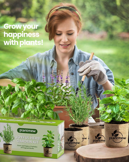 9 Herb Indoor Garden Kit - Unique Kitchen Gift for Women, Men, Mom, Friends - Complete Starter Set with Pots, Soil & Tools - Perfect for Windowsill, Countertop, Home Gardening