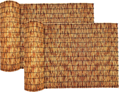 Reed Fencing Rolls,Patio Privacy Screen,Decorative Bamboo Fence Rolls for Patio Balcony Garden Backyard Outdoor,6x16FT(2Pcs)