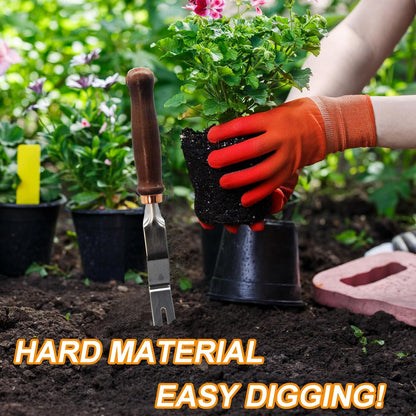 Gardening Tools-Gardening Handle Tools Flower Spade Digging Loosening Tools Hand Rake Weed Puller Garden Tools Make Ideal Gifts for Gardening Enthusiast(Weeder2)