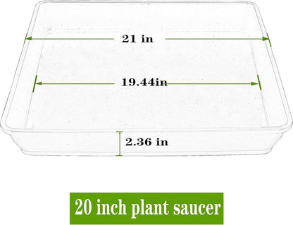 5 Pack Square Plant Saucer 12 Inch, Saucer for Plant Pots, Plastic Plant Water Dray Tray, Flower Pot Saucers, Square Planters for Indoors and Outdoors Plants.