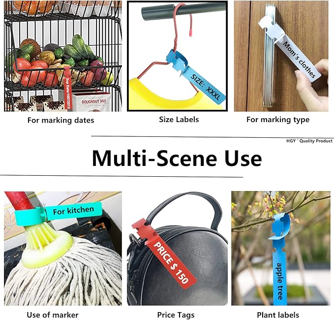 100Pcs Red Plant Tags Wrap Around Tree Tags Markers Ties Removable Adjustable Attach Garden Labels (8.27"x0.8")