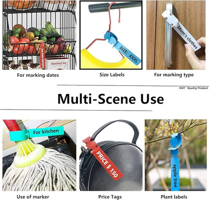 100Pcs Red Plant Tags Wrap Around Tree Tags Markers Ties Removable Adjustable Attach Garden Labels (8.27"x0.8")