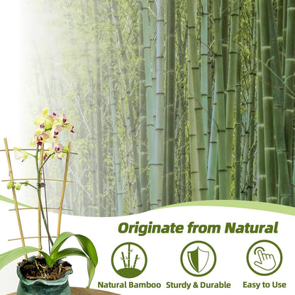 Bamboo Trellis for Climbing Plants 20 Pack, 16 Inch Garden Ladder Trellis for Potted Plants Indoor, Small Plant Support Trellis for Houseplants Vine