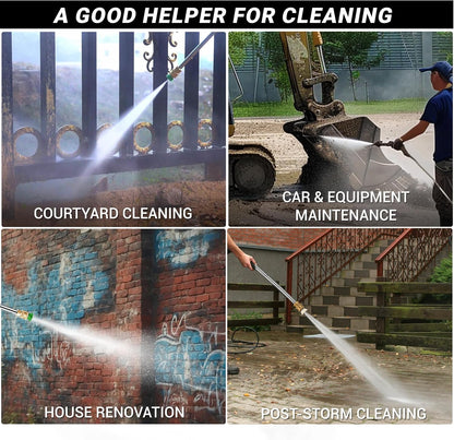 3500 PSI Gas Pressure Washer, 2.3 GPM Power Washer with 209CC Engine, Maintenance-Free Axial Cam Pump, 25FT Hose, 4 Nozzles for Driveways, Walls, Vehicles, Patio (Blue)