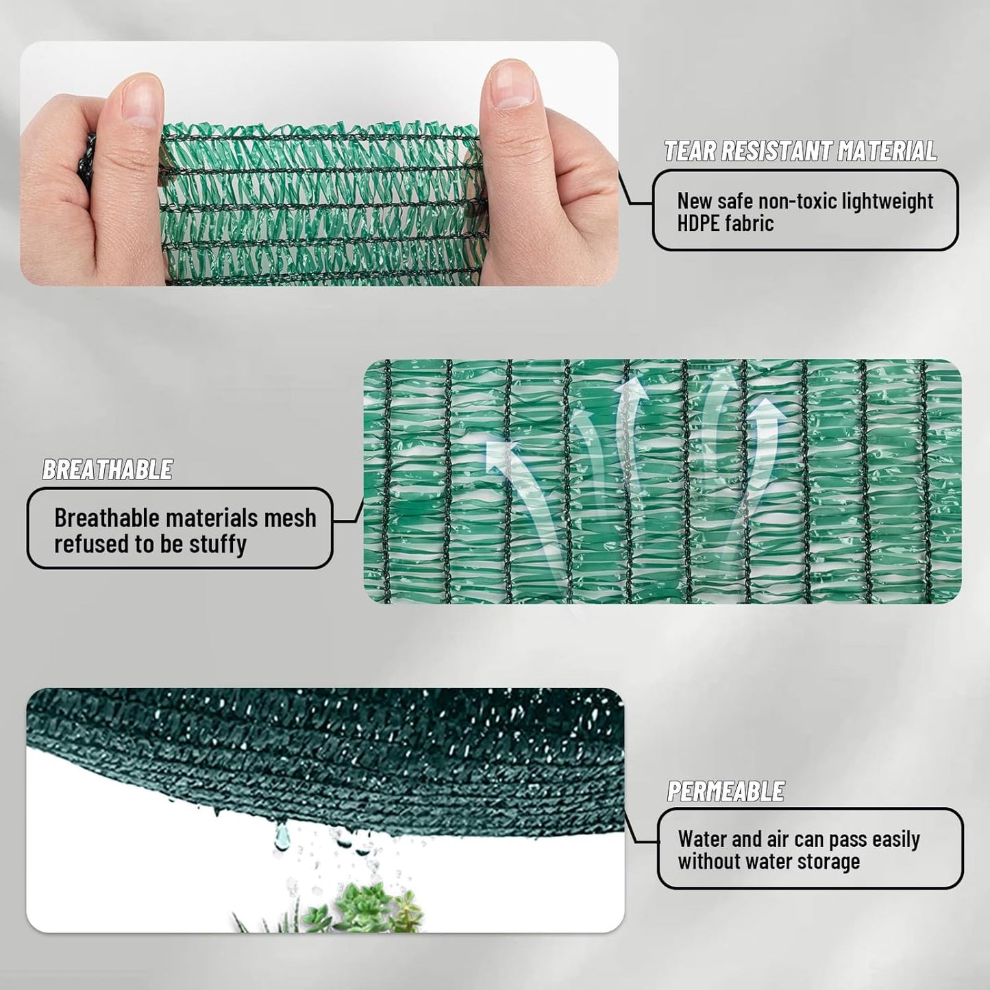 LOVE STORY 6x8FT 70% Green Shade Cloth Sun Shade Net with Grommets Sunblock Net Mesh Tarp for Garden,Plants Cover,Greenhouse and Patio