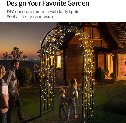 Arbors, Curved Metal Endurable Iron Trellis Plants Stand Use for Outdoor Garden Arbor Climbing Plants Wedding Arches Ceremony