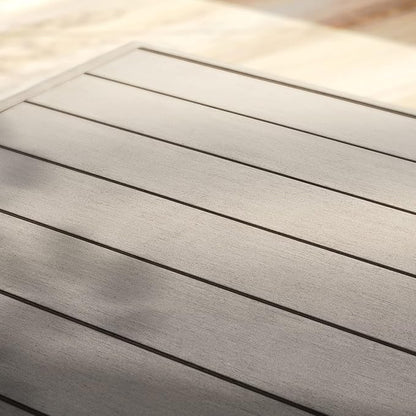 HAPPATIO 7 Piece Patio Swivel Dining Set, Aluminum Outdoor Dining Set for 6,Dining Table and Chairs Set, Patio Dining Furniture with Aluminum Table, Swivel Chairs and Washable Cushions (Gray)