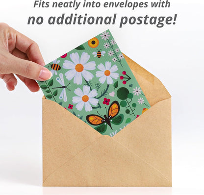 Bentley Seed Co. Thank You Packet - Pollinator Flower Mix - 25 Seed Packets - Perfect Eco-Friendly Thank You Gift - Non GMO Seeds, Green