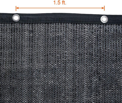 Agfabric Shade Cloth 12X 10ft Garden Patio Shade Panel with Grommets 70% Sunblock, Black