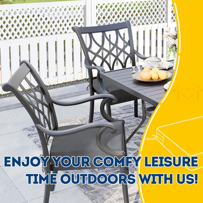 AAAAAcessories Outdoor Seat Cushions for Chairs, Waterproof, Fade-Resistant Patio Furniture Replacement Cushions, 20" x 20" x 3", Set of 2, Dark Gray