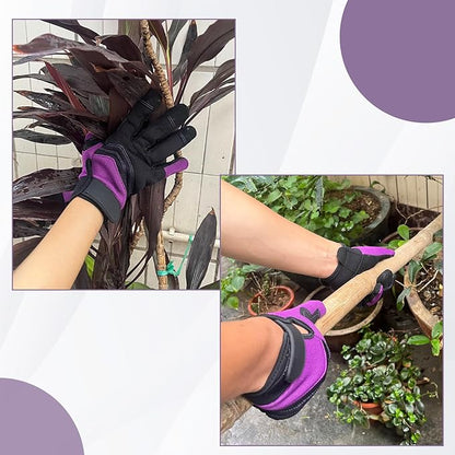 Synthetic Leather Spandex Mechanic Thorn Proof & Puncture Resistant Working Gloves for Men and Women, Safety Work and Gardening, Touchscreen Support