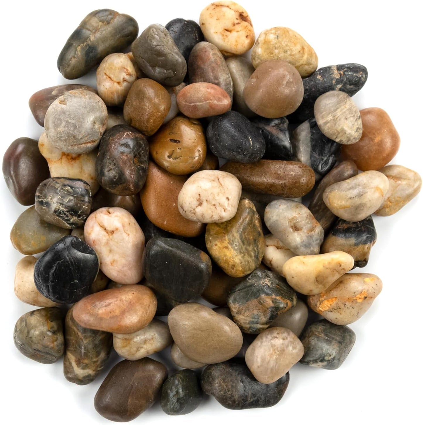 MSI Decorative Polished Mixed Pebbles, 0.7 inch - 1.2 inch, 40 lb. Bag
