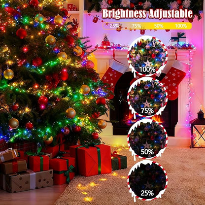 Voice Control 88ft 240LED Smart Christmas String Lights Outdoor/Indoor | String Lights Plug in with Remote, 12Modes, 7Voice Commands & Timers, Christmas Twinkle Light for Xmas Tree Decor (Multicolor)