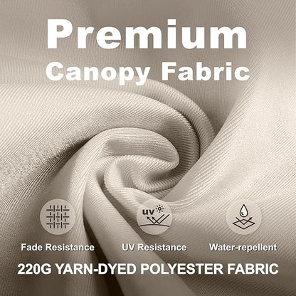 12FT Cantilever Umbrella with Base Large Curvy Outdoor Aluminum Offset Umbrella w/ 360° Rotation, UV Resistant Canopy for Patio, Garden, Backyard, Beige