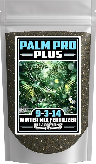 Fertilizer Commercial Grade | Palm Pro Plus Winter Mix 9-3-14 | 3 Pounds | Controlled Release Tropical Palm Tree Feed | 8–9 Month Granular Slow Release Feed | Topdress Water in | Cool Season Care