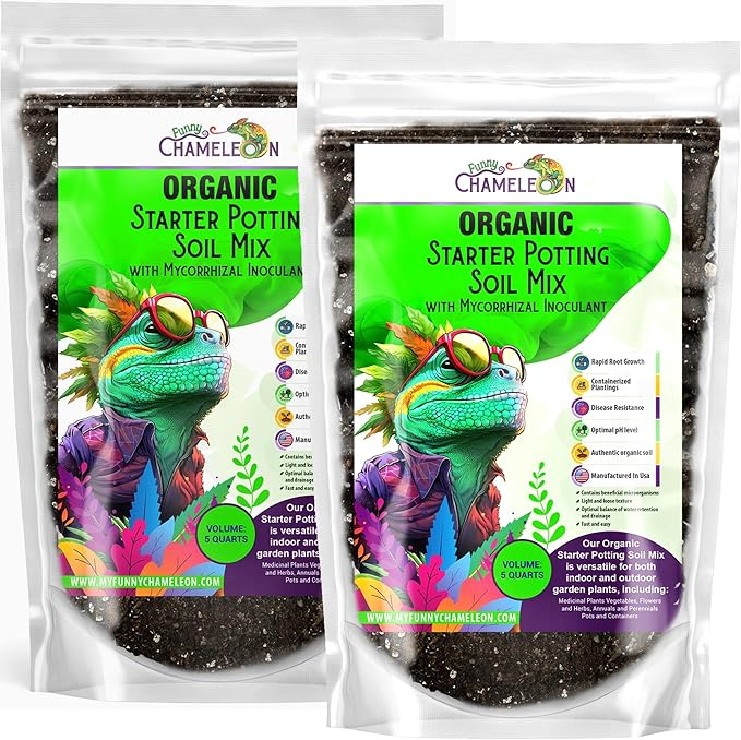 Organic Seed Starter Soil – Seed Starting Mix with Mycorrhizal Fungi – Natural Root Stimulator – Potting Soil for Vegetables and Herbs (10 QUARTS)