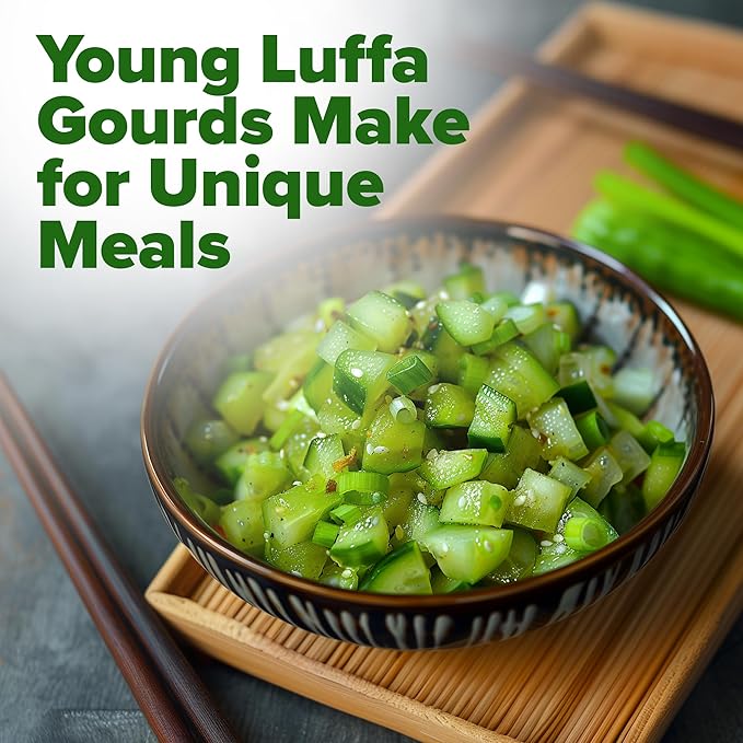 HOME GROWN 𝗨𝗦𝗔 𝗣𝗥𝗘𝗠𝗜𝗨𝗠 Luffa Seeds (Luffa aegyptiaca) 40 Heirloom 𝗡𝗢𝗡-𝗚𝗠𝗢 Loofah Gourd Seeds for Planting High Germination Rate - Make Sponges or Harvest Young Loofahs for Eating