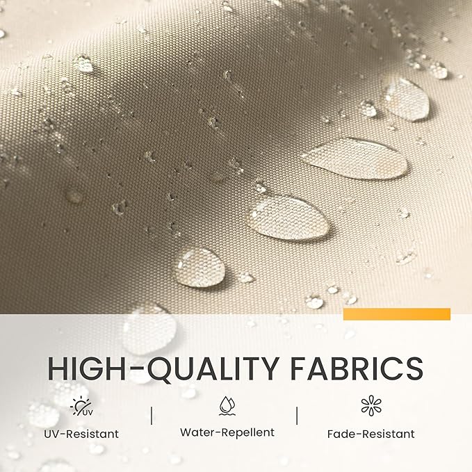 10x10 FT Cantilever Patio Umbrella with Base Included Double Top Outdoor Square Large Heavy Duty Aluminum Offset Umbrellas with 7 Level Tilt 360-degree Rotation for Pool Garden Deck,Beige