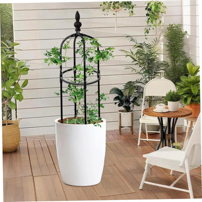 Garden Obelisk Trellis 3ft Tall Round Rustproof Garden Trellis DIY Plant Climbing Easy to Assemble Plant for Pots Indoor Climbing Plants Obelisk