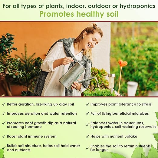 VermisTerra Vitality 16 oz - Growth Accelerator, Energy Booster, Seedling Fertilizer, Organic Plant Food, Promote Rapid Growth, All Plants, Root Cuttings, Will Not Burn, Reduces Transplant Shock