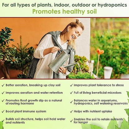 VermisTerra Vitality 16 oz - Growth Accelerator, Energy Booster, Seedling Fertilizer, Organic Plant Food, Promote Rapid Growth, All Plants, Root Cuttings, Will Not Burn, Reduces Transplant Shock