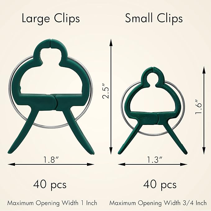 Gardzen 80 Pcs Garden Plant Clips, Plant Support Clips for Securing Stems, Flowers or Climbing Vines to Tomato Cages, Trellis