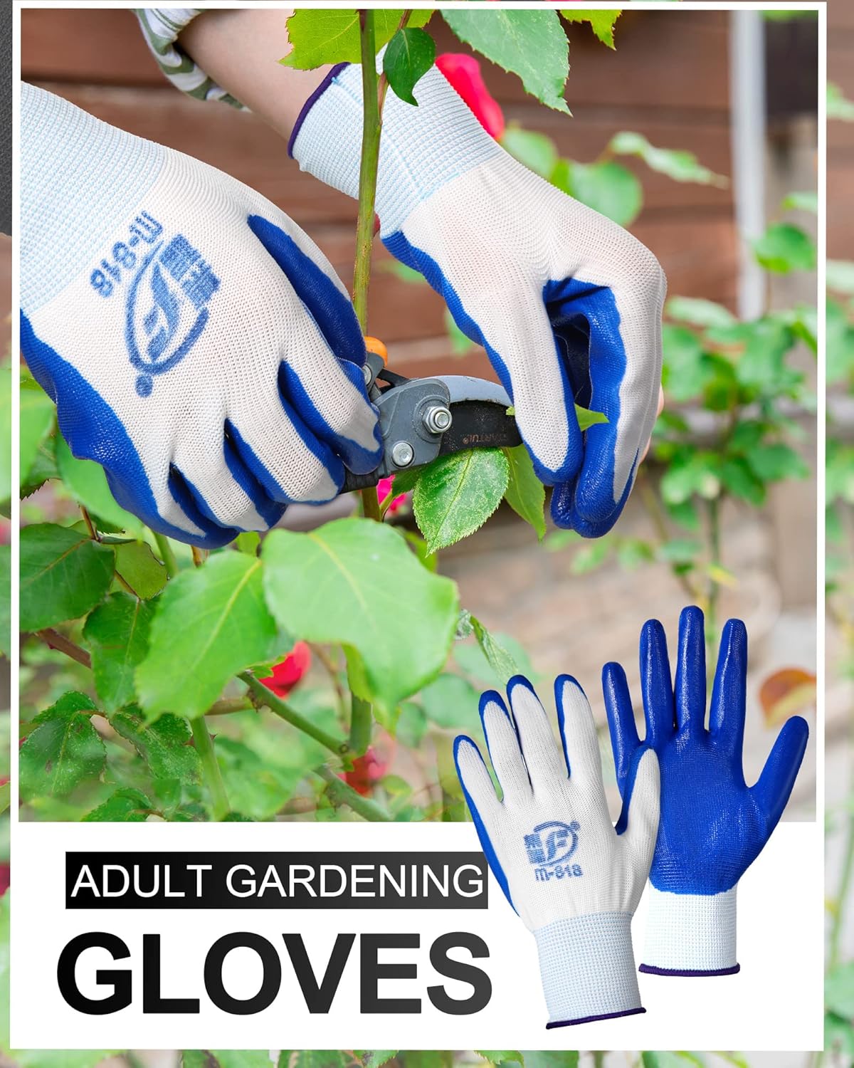 Nuogo 48 Pairs Gardening Gloves for Men Women Rubber Coated Safety Work Gloves Bulk for Gardening Construction Work