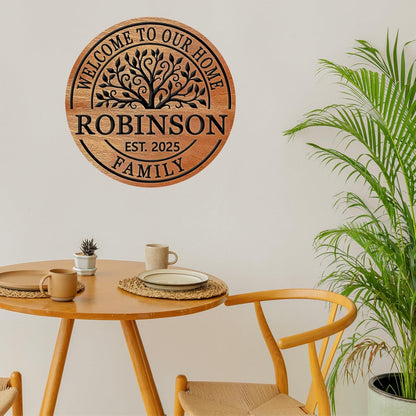 Custom Carved Family Name Sign Personalized Wood Name Sign Home Wall Decor Custom Last Name Sign Anniversary Wedding Gift Housewarming Gift