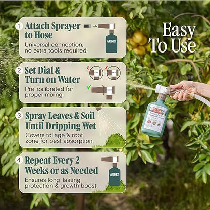 Organic Protectant for Tomato, Fruit & Vegetable Boost 16oz Ready-to-Spray | 3-in-1 Immunity Enhancer & Yield Booster | Organic Approved & Safe for Edible Crops