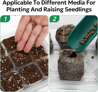 MIXC 10 Packs Seed Starter Tray Seed Starter Kit with Humidity Dome (120 Cells Total Tray) Seed Starting Trays Plant Starter Kit and Base Mini Greenhouse Germination Kit for Seeds Growing Starting