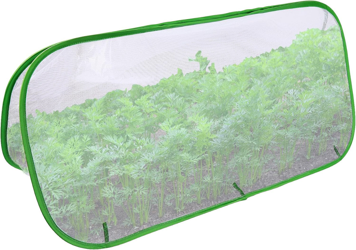 Pop-Up Garden Net Cloche Tunnel, Mini Grow Tent and Plant Protection Cover for Fruit, Vegetables, Strawberry, Flowers and Herbs with 4 Stakes, 39.4" x 15.75" x 15.75"