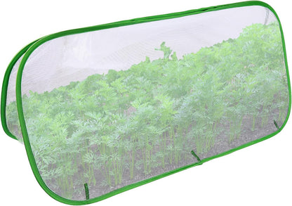 Pop-Up Garden Net Cloche Tunnel, Mini Grow Tent and Plant Protection Cover for Fruit, Vegetables, Strawberry, Flowers and Herbs with 4 Stakes, 39.4" x 15.75" x 15.75"